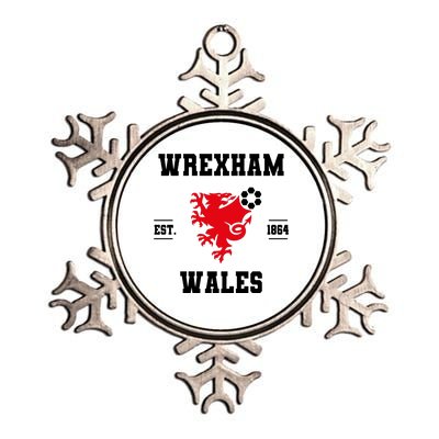 Wrexham Wales Football Gift Metallic Star Ornament