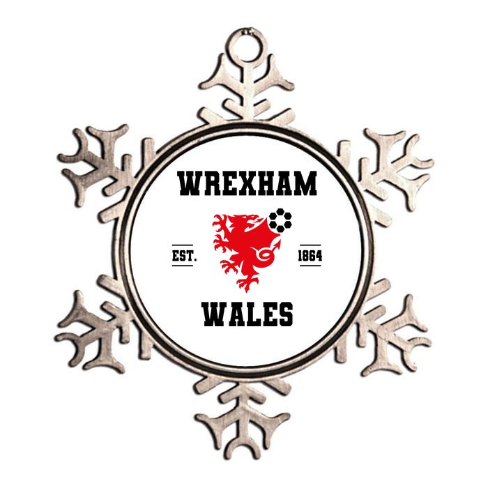 Wrexham Wales Football Gift Metallic Star Ornament