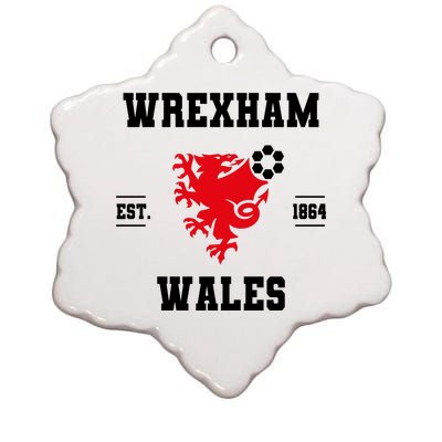 Wrexham Wales Football Gift Ceramic Star Ornament