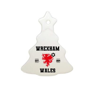 Wrexham Wales Football Gift Ceramic Tree Ornament