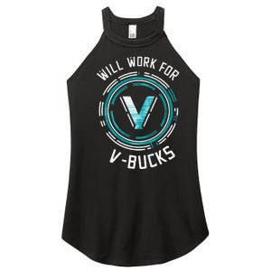 Will Work For Vbucks Battle Royale Gamer Women's Perfect Tri Rocker Tank