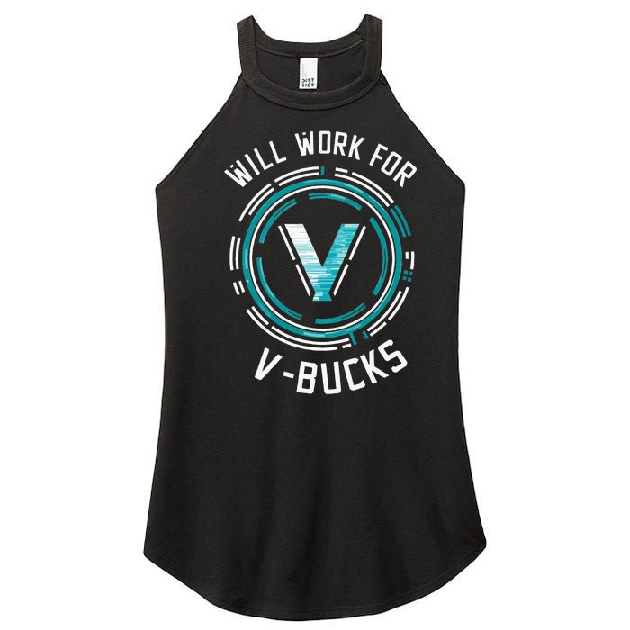 Will Work For Vbucks Battle Royale Gamer Women's Perfect Tri Rocker Tank