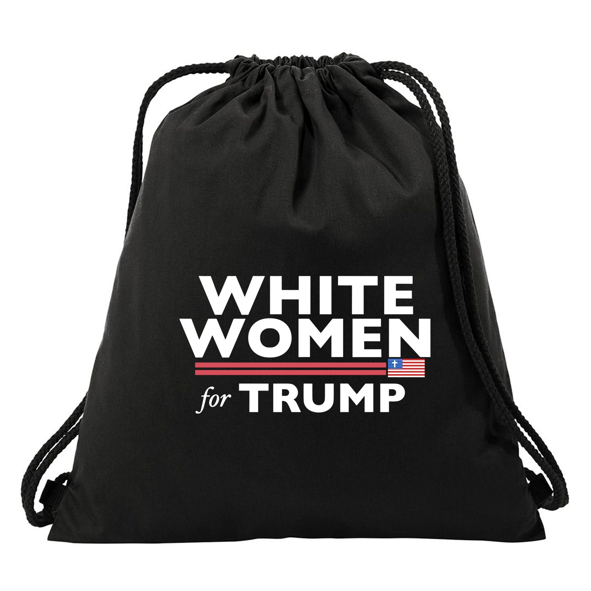 White Women For Trump Drawstring Bag