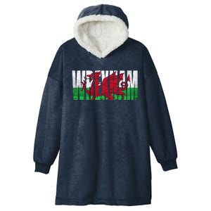 Wrexham Wales Flag Welsh Dragon Merch Souvenir Hooded Wearable Blanket