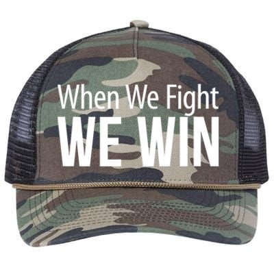 When We Fight We Win Retro Rope Trucker Hat Cap