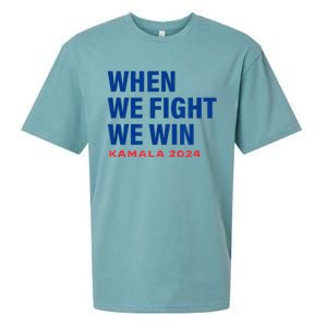 When We Fight We Win Kamala Harris For President 2024 Vote Sueded Cloud Jersey T-Shirt