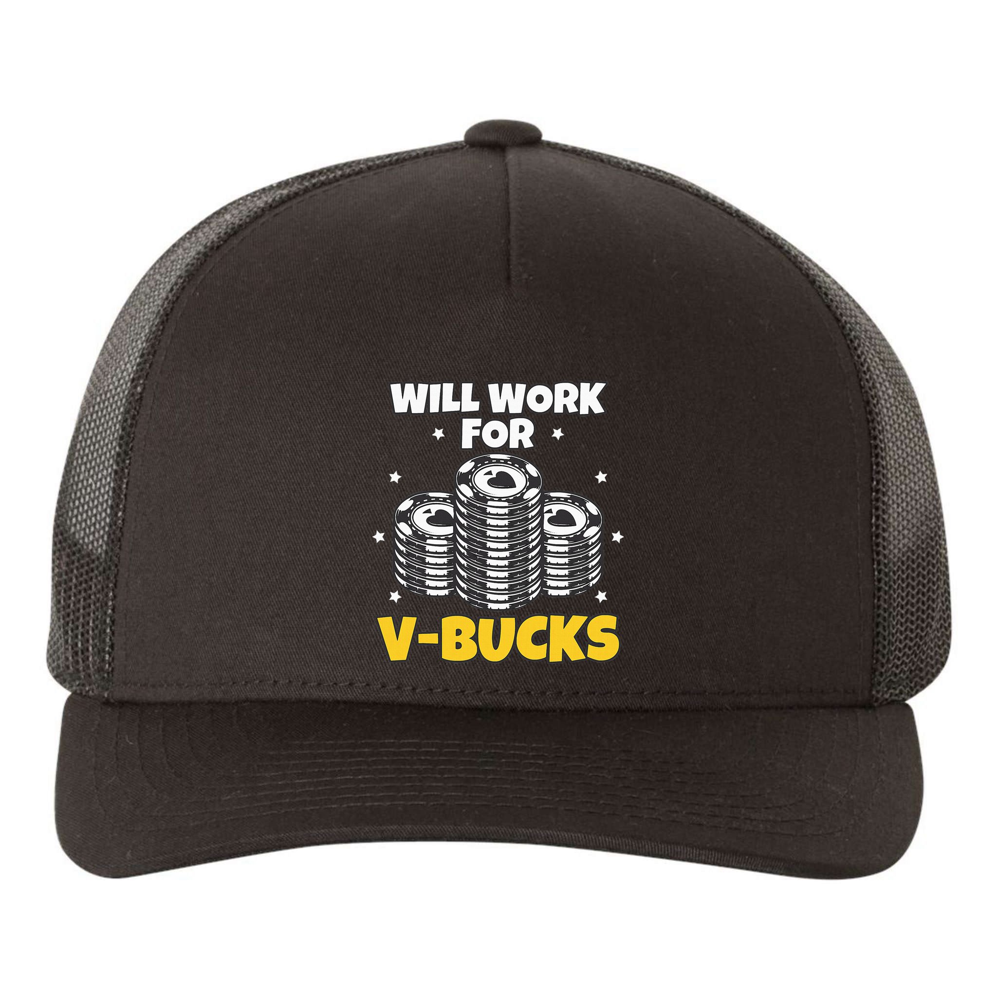 Will Work For Bucks V Gaming Gifts For Rpg Yupoong Adult 5-Panel Trucker Hat