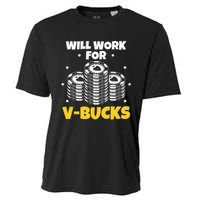 Will Work For Bucks V Gaming Gifts For Rpg Cooling Performance Crew T-Shirt