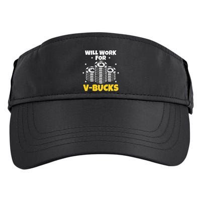 Will Work For Bucks V Gaming Gifts For Rpg Adult Drive Performance Visor