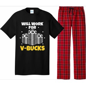 Will Work For Bucks V Gaming Gifts For Rpg Pajama Set