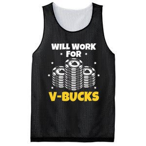 Will Work For Bucks V Gaming Gifts For Rpg Mesh Reversible Basketball Jersey Tank