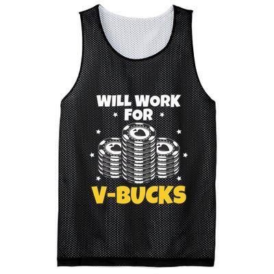 Will Work For Bucks V Gaming Gifts For Rpg Mesh Reversible Basketball Jersey Tank