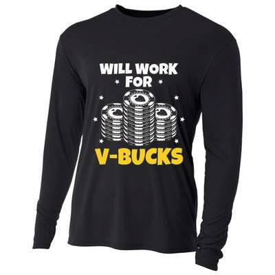 Will Work For Bucks V Gaming Gifts For Rpg Cooling Performance Long Sleeve Crew