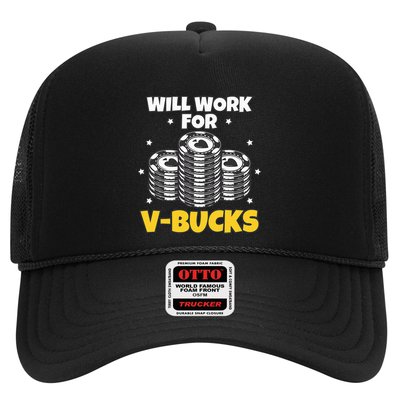 Will Work For Bucks V Gaming Gifts For Rpg Trucker Hat