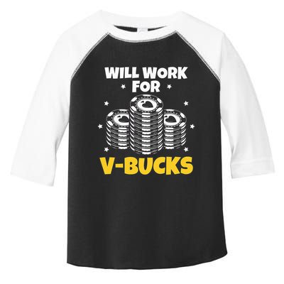 Will Work For Bucks V Gaming Gifts For Rpg Toddler Fine Jersey T-Shirt