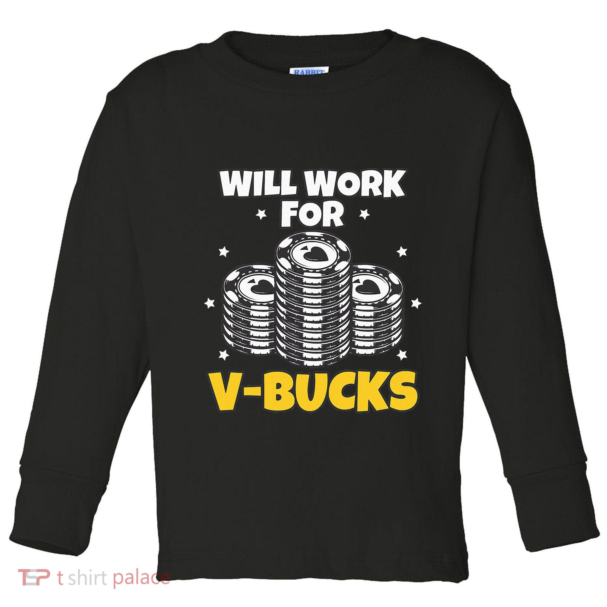 Will Work For Bucks V Gaming Gifts For Rpg Toddler Long Sleeve Shirt