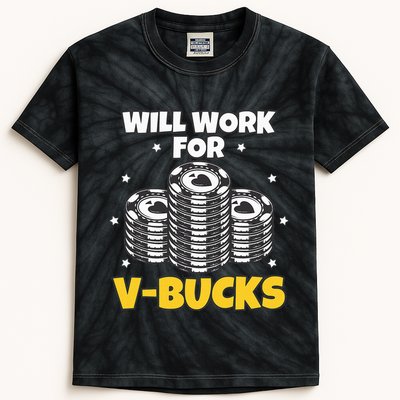 Will Work For Bucks V Gaming Gifts For Rpg Kids Tie-Dye T-Shirt