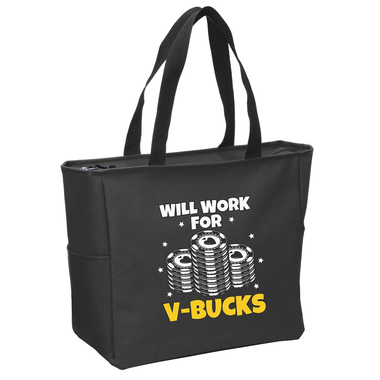 Will Work For Bucks V Gaming Gifts For Rpg Zip Tote Bag