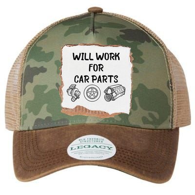 Will work for car parts car enthusiast muscle car Legacy Tie Dye Trucker Hat