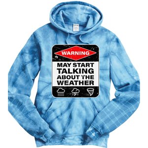 Weather Warning Funny Raining Storms Meteorology Tie Dye Hoodie