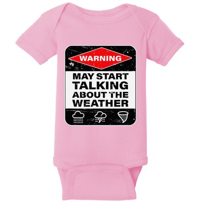 Weather Warning Funny Raining Storms Meteorology Baby Bodysuit