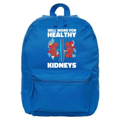 Will Work For Healthy Neys Nephrology Transplant Surgeon Cute Gift 16 in Basic Backpack