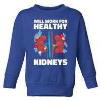 Will Work For Healthy Neys Nephrology Transplant Surgeon Cute Gift Toddler Sweatshirt