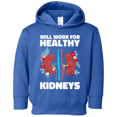 Will Work For Healthy Neys Nephrology Transplant Surgeon Cute Gift Toddler Hoodie