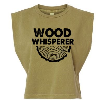 Wood Whisperer Funny Woodworkers Carpentry Lumberjack Garment-Dyed Women's Muscle Tee