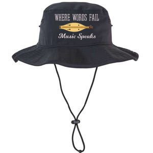 Where Words Fail Music Speaks Appalachian Dulcimer Legacy Cool Fit Booney Bucket Hat