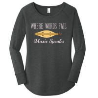 Where Words Fail Music Speaks Appalachian Dulcimer Women's Perfect Tri Tunic Long Sleeve Shirt