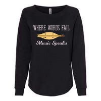 Where Words Fail Music Speaks Appalachian Dulcimer Womens California Wash Sweatshirt