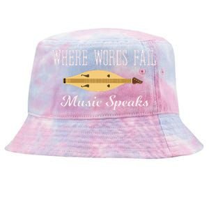 Where Words Fail Music Speaks Appalachian Dulcimer Tie-Dyed Bucket Hat