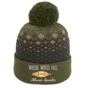 Where Words Fail Music Speaks Appalachian Dulcimer The Baniff Cuffed Pom Beanie