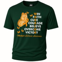 Warrior Win Faith Cure Ribbon Multiple Sclerosis Awareness Cooling Performance Crew T-Shirt
