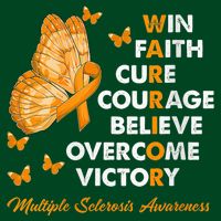 Warrior Win Faith Cure Ribbon Multiple Sclerosis Awareness Cooling Performance Crew T-Shirt