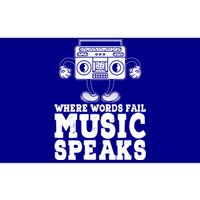 Where Words Fail Music Speaks Gift Musical Music Notes Musician Gift Bumper Sticker