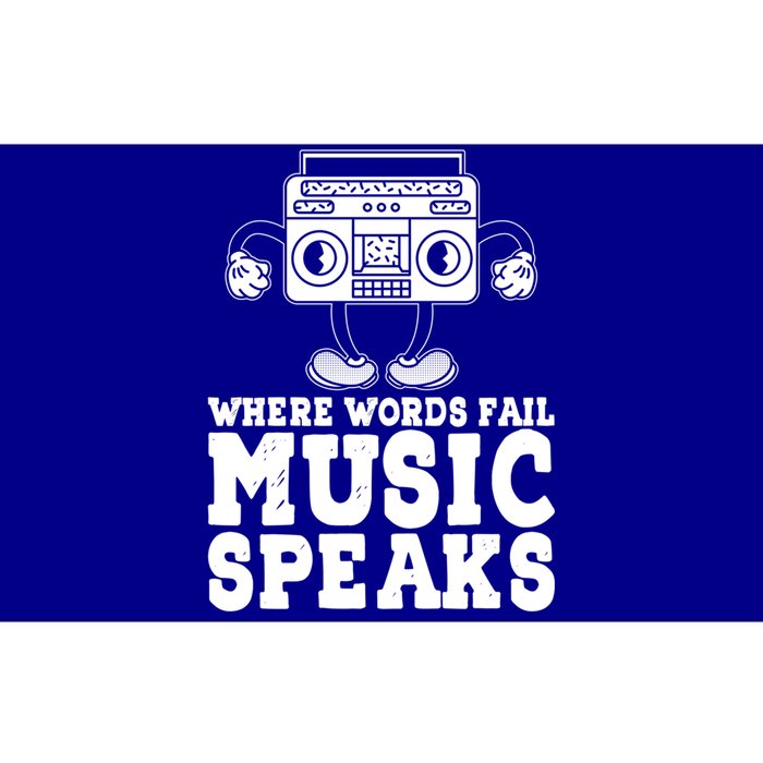 Where Words Fail Music Speaks Gift Musical Music Notes Musician Gift Bumper Sticker