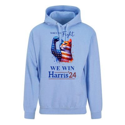 When We Fight We Win Kamala Harris Us President 2024 Unisex Surf Hoodie