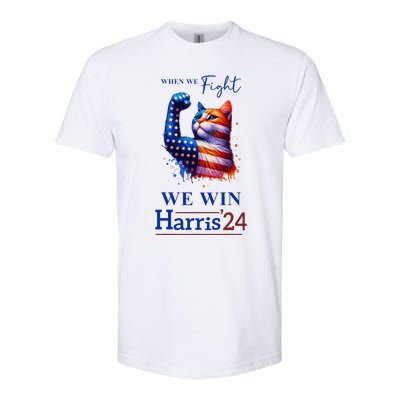 When We Fight We Win Kamala Harris Us President 2024 Softstyle CVC T-Shirt