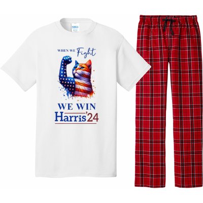 When We Fight We Win Kamala Harris Us President 2024 Pajama Set