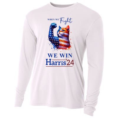 When We Fight We Win Kamala Harris Us President 2024 Cooling Performance Long Sleeve Crew