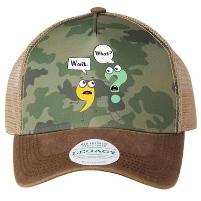 Wait What Funny English Teacher Grammar Police Grammarian Legacy Tie Dye Trucker Hat