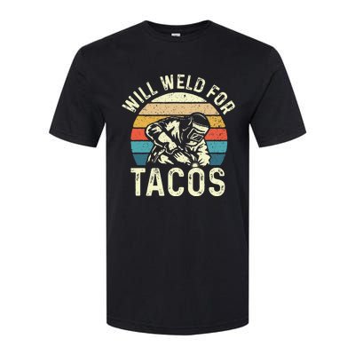 Will Weld For Tacos Welder Steel Worker Metalworking Lover Softstyle® CVC T-Shirt