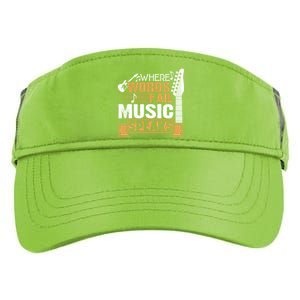 Where Words Fail Music Speaks Gift Music Lover Wear Gift Adult Drive Performance Visor