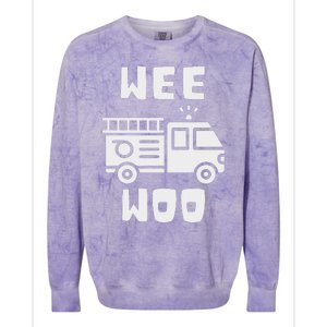 Wee Woo Fire Truck Firefighter Emergency Response Siren Colorblast Crewneck Sweatshirt