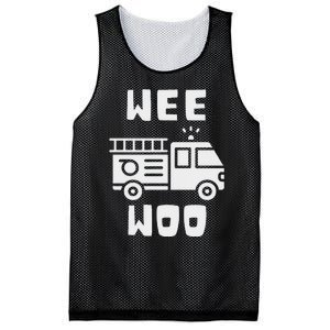 Wee Woo Fire Truck Firefighter Emergency Response Siren Mesh Reversible Basketball Jersey Tank