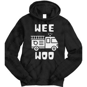 Wee Woo Fire Truck Firefighter Emergency Response Siren Tie Dye Hoodie