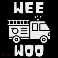 Wee Woo Fire Truck Firefighter Emergency Response Siren Wool Snapback Cap