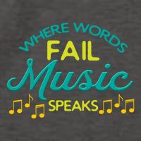 Where Words Fail Music Speaks Inspirational Music Teacher Gift Vector Backpack